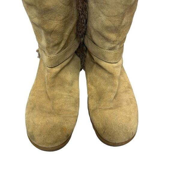 Coach Women's Deeann A7294 Tan Buckle Boot Fur trim Color: Beige Size: 9.5 - Picture 10 of 16